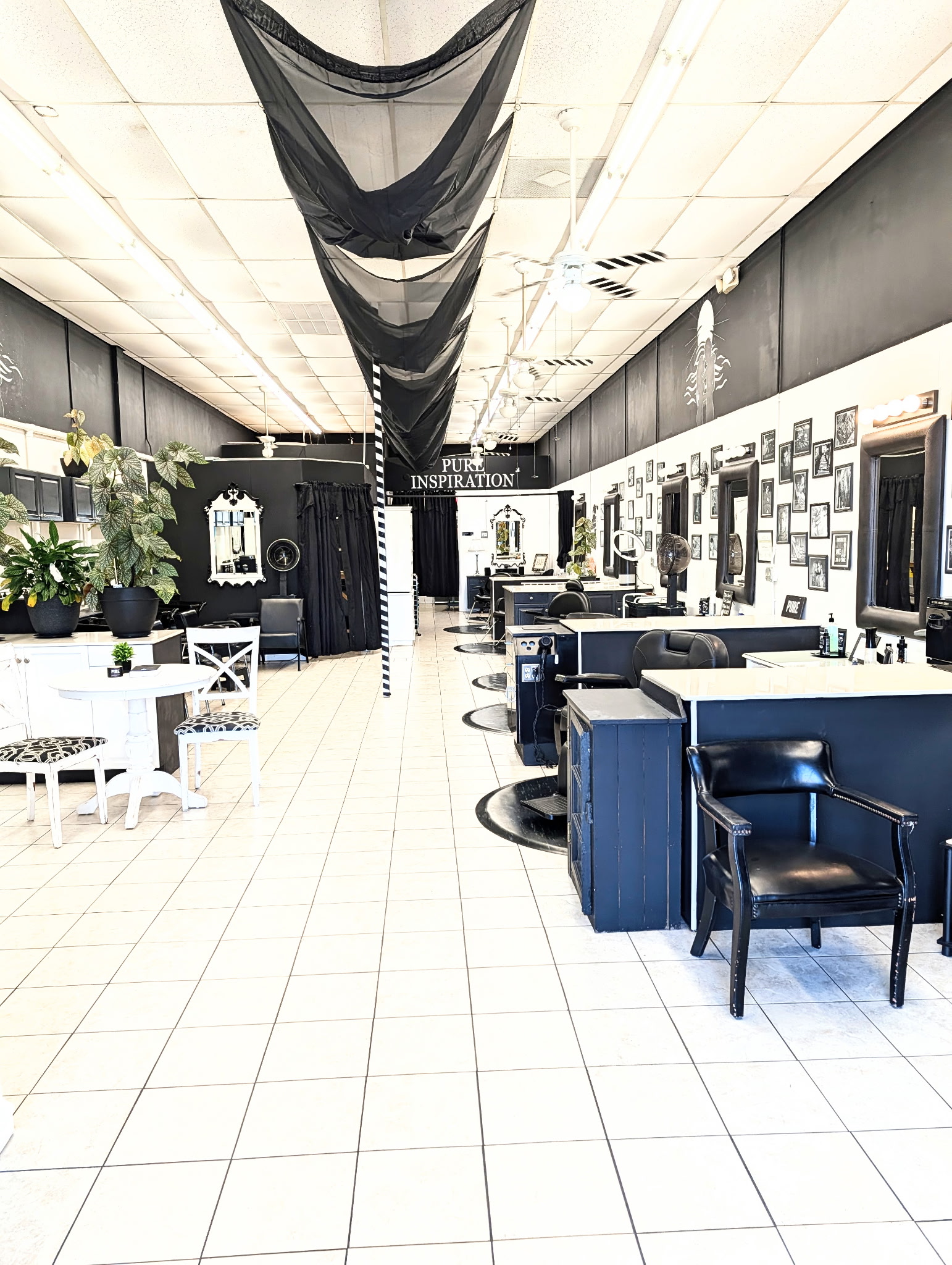 The salon floor looking toward the PURE Inspiration wall